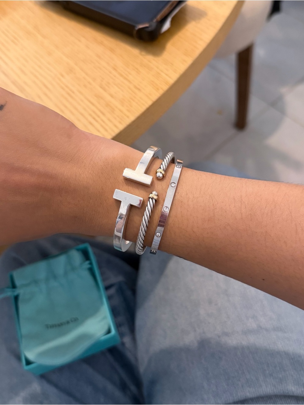 Tiffany T Square Bracelet Sterling Silver (Size Small) Authentic - Picture 15 of 15